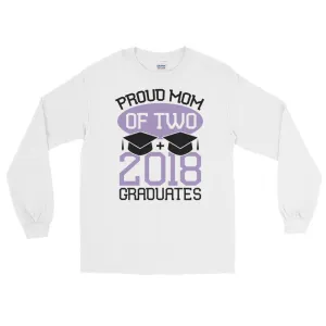 Graduation Gift Shirt for Mom of Twins Proud Mom Twins Long Sleeve Tee