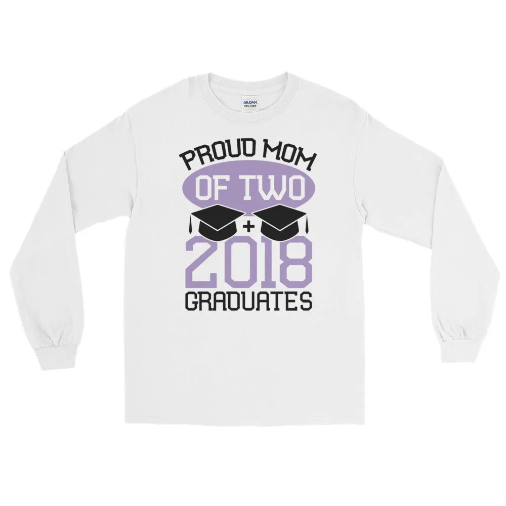 Graduation Gift Shirt for Mom of Twins Proud Mom Twins Long Sleeve Tee