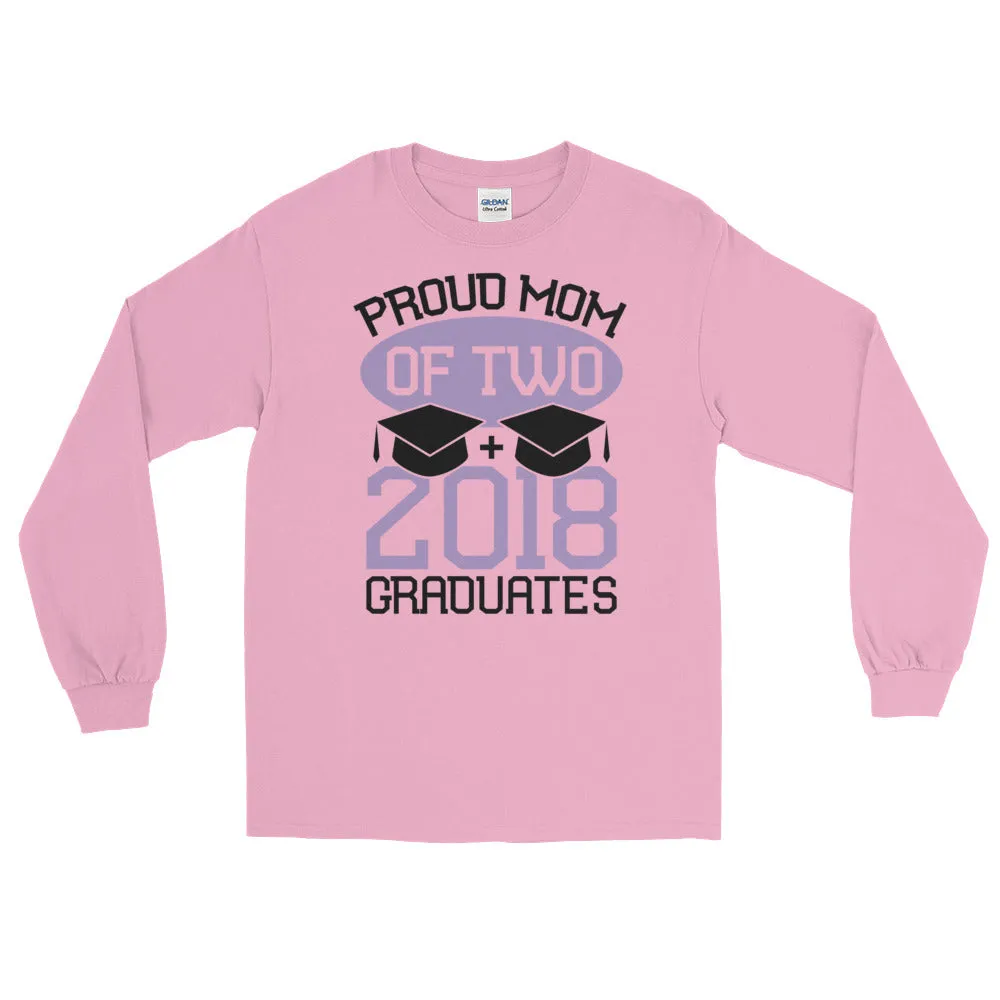 Graduation Gift Shirt for Mom of Twins Proud Mom Twins Long Sleeve Tee