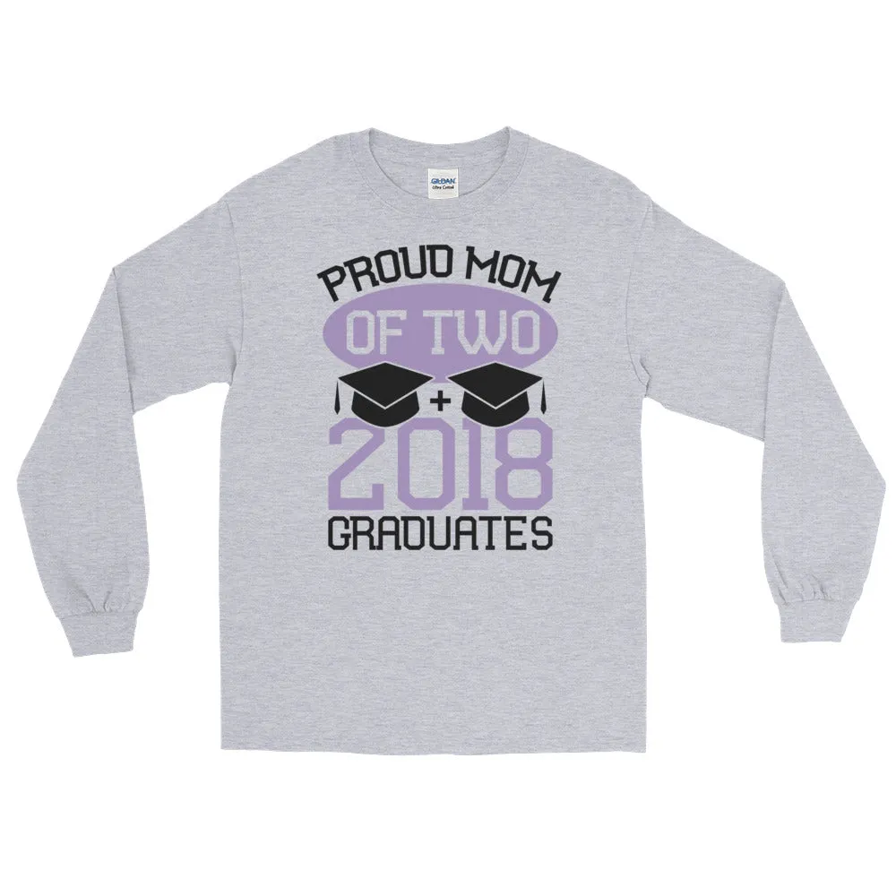 Graduation Gift Shirt for Mom of Twins Proud Mom Twins Long Sleeve Tee