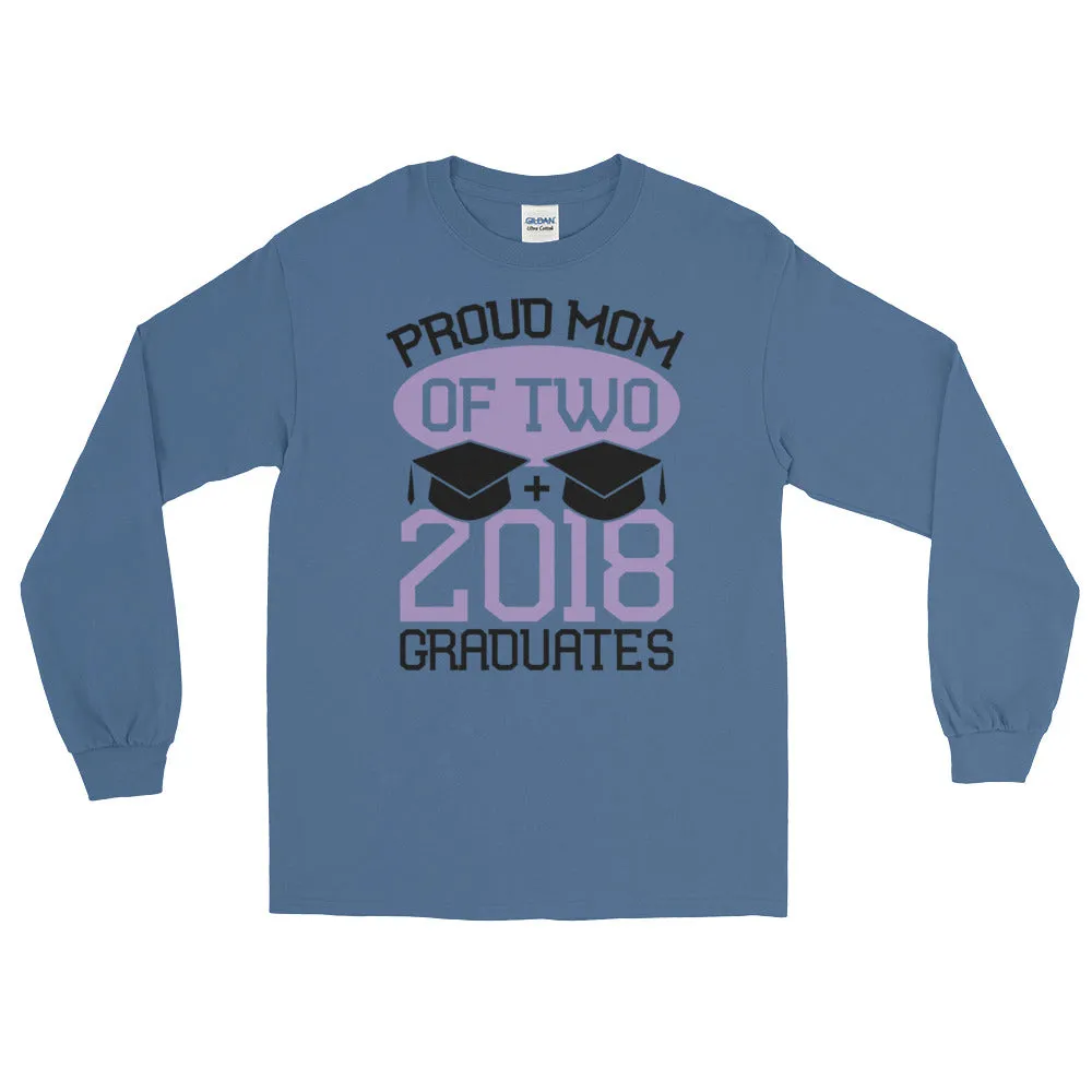 Graduation Gift Shirt for Mom of Twins Proud Mom Twins Long Sleeve Tee
