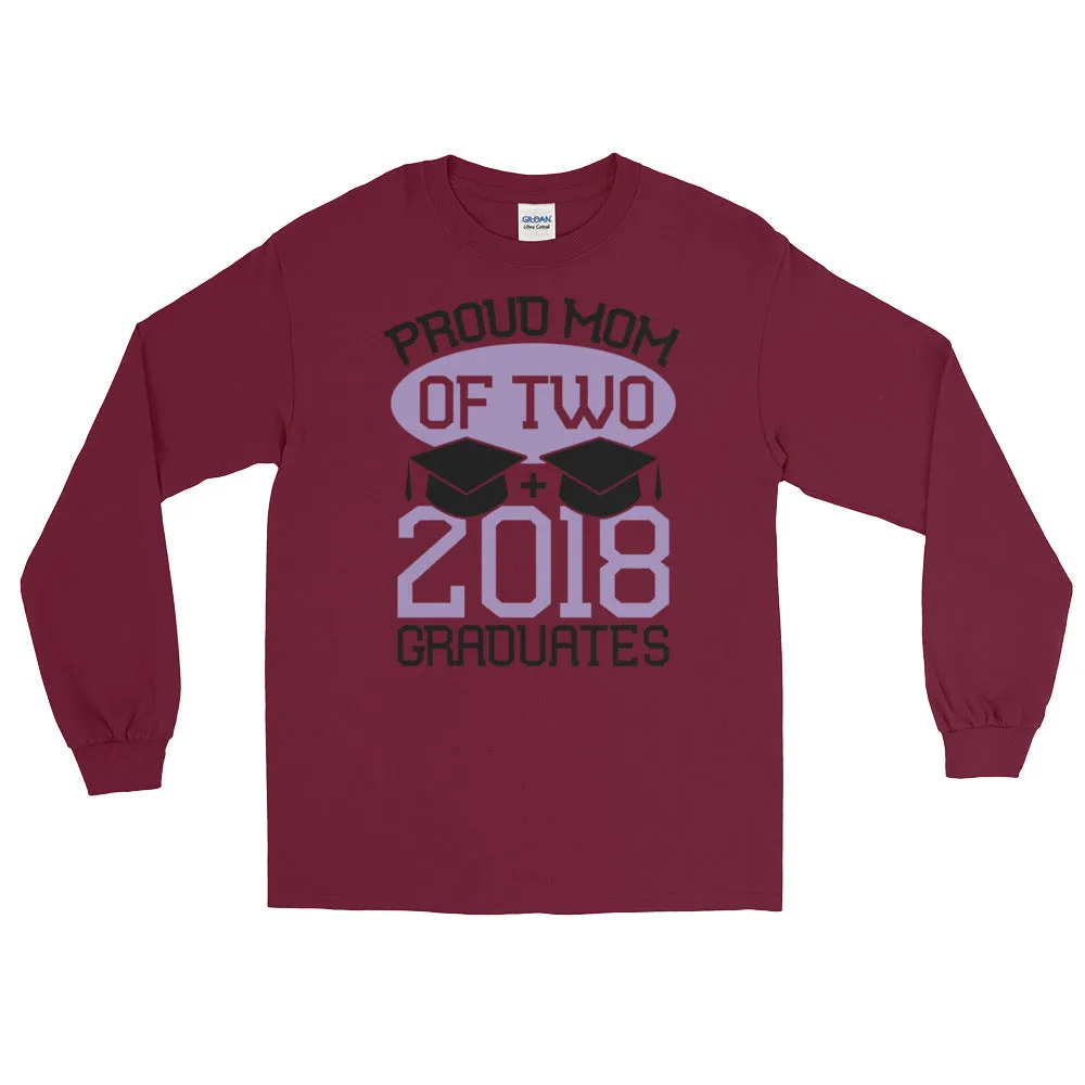 Graduation Gift Shirt for Mom of Twins Proud Mom Twins Long Sleeve Tee