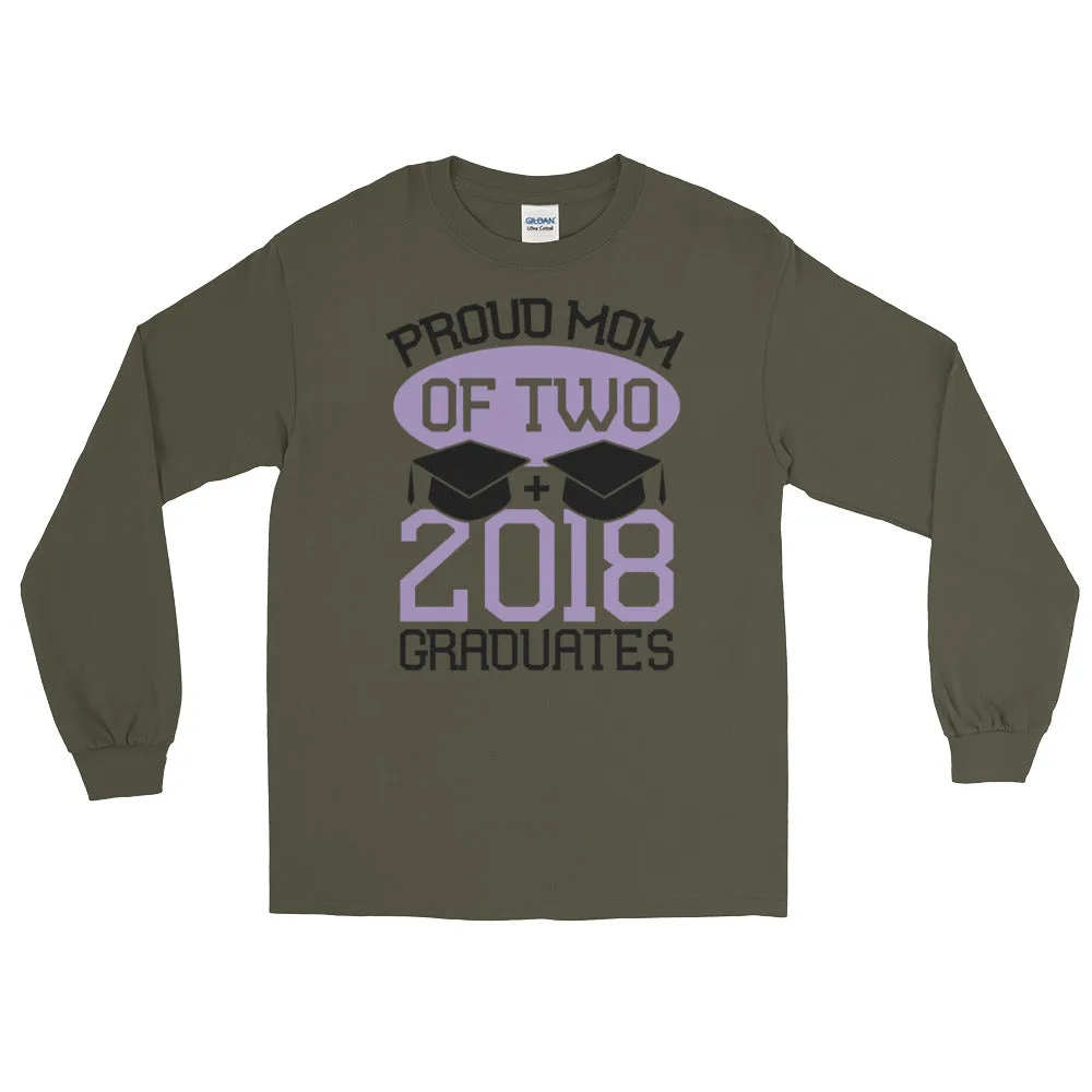 Graduation Gift Shirt for Mom of Twins Proud Mom Twins Long Sleeve Tee