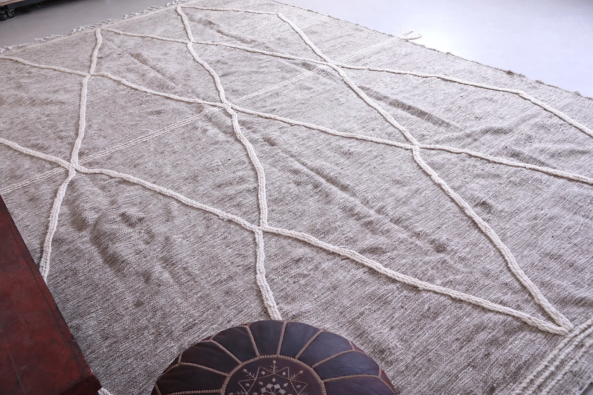 Gray Beni Ourain rug - Custom Handmade - Moroccan rug