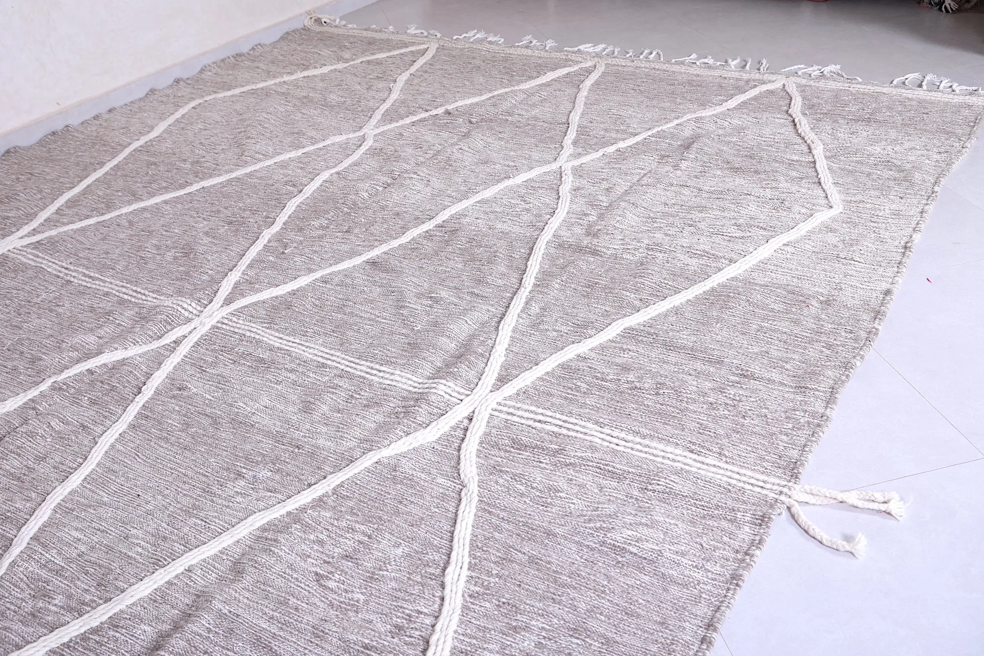 Gray Beni Ourain rug - Custom Handmade - Moroccan rug