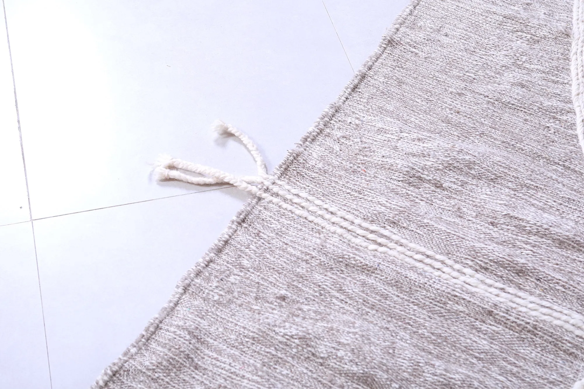 Gray Beni Ourain rug - Custom Handmade - Moroccan rug