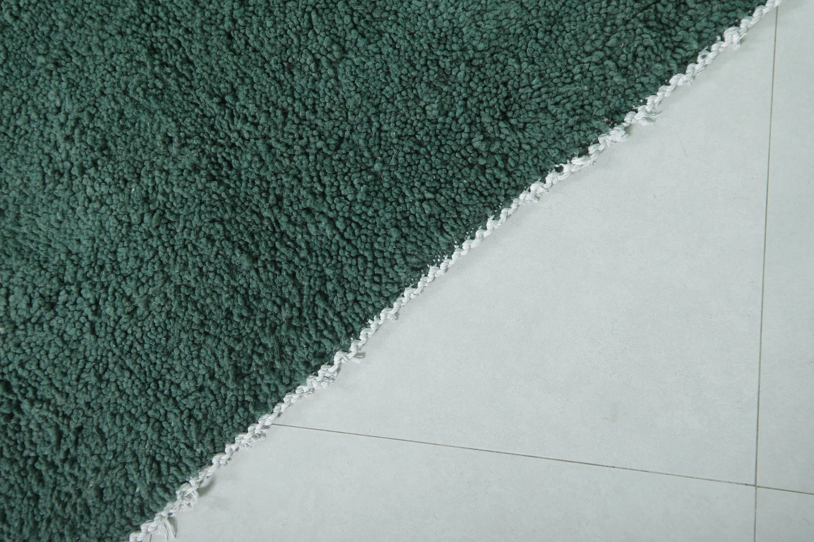 Green Beni Ourain Rug - 8 x 9.8 Feet | Handmade Moroccan Wool