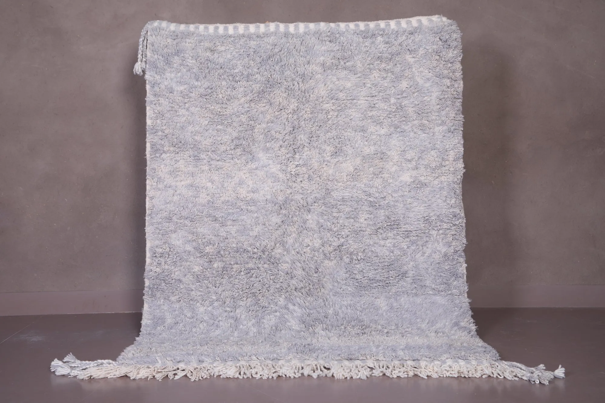 Grey Moroccan rug - Azilal rug - Wool carpet