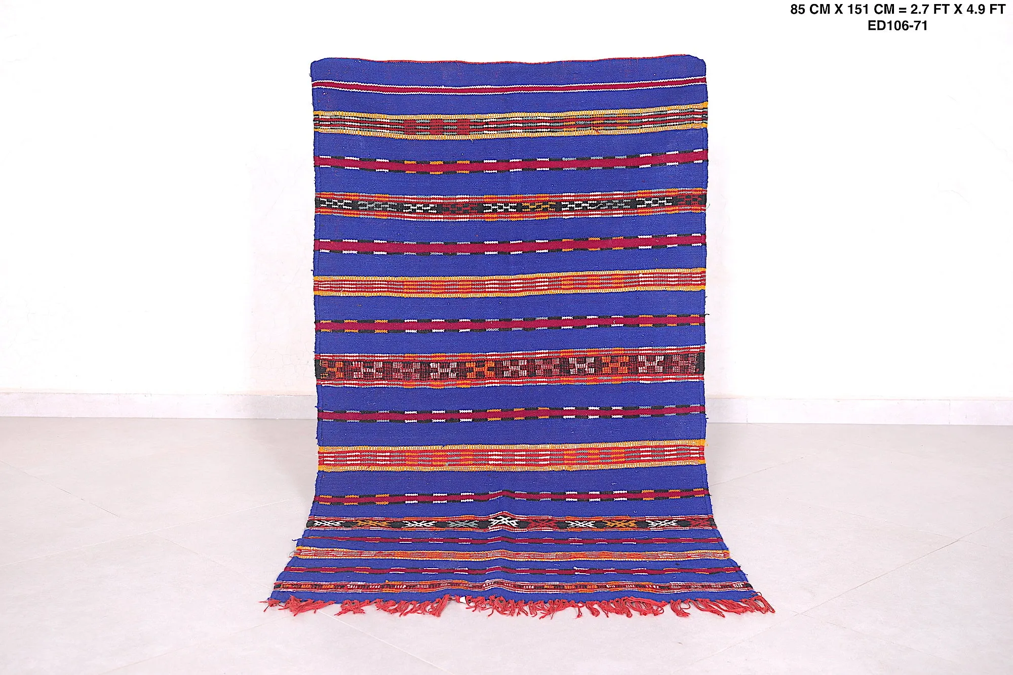 Handwoven Moroccan Rug - 2.7 FT X 4.9 FT | Vibrant Artisan Design