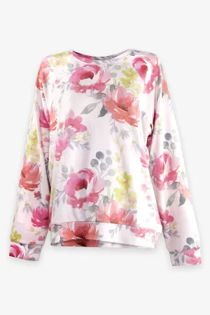 Happy Blooms Long Sleeve Top in Oatmeal