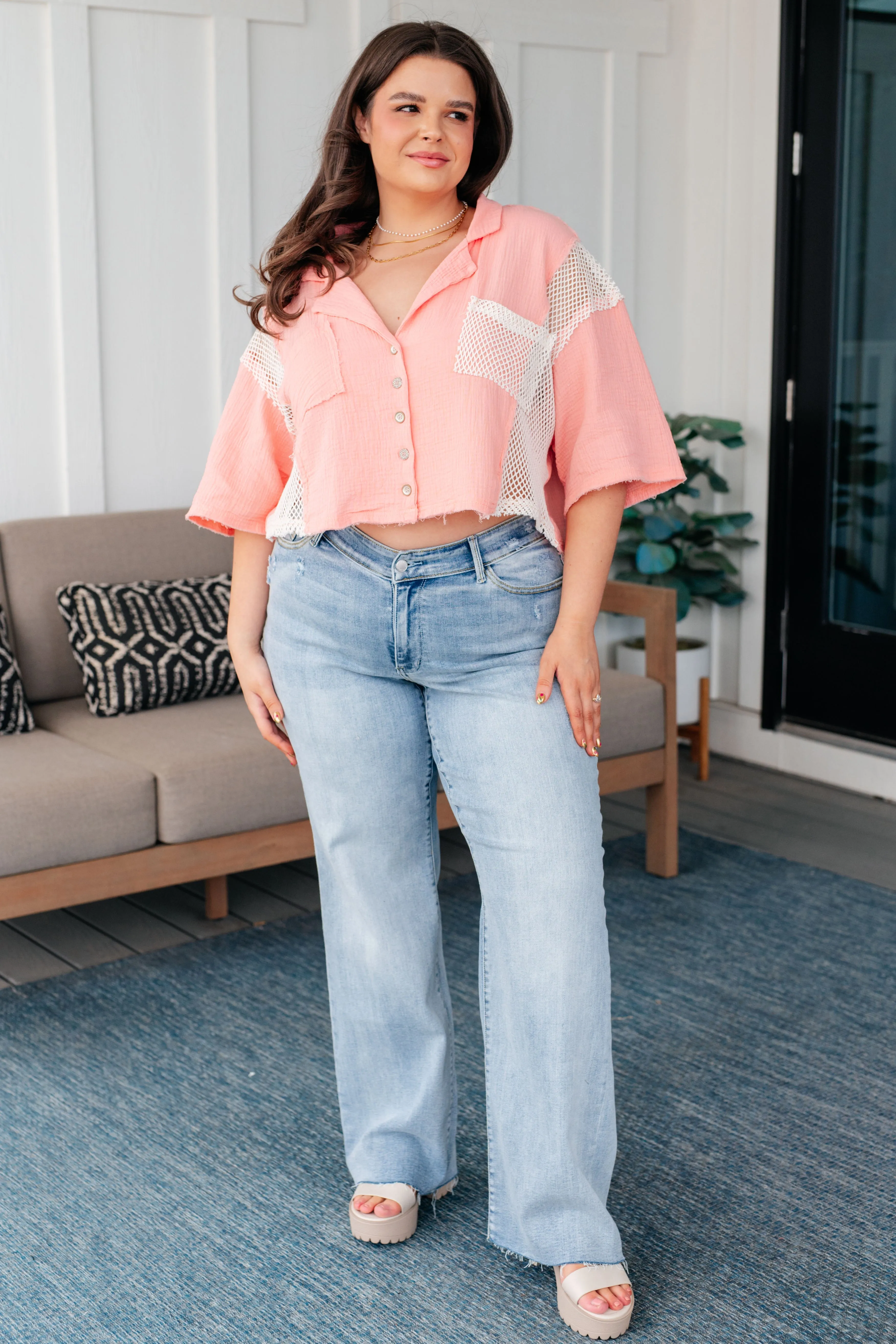 Hazel Blues® |  Havana Nights Button Up Top