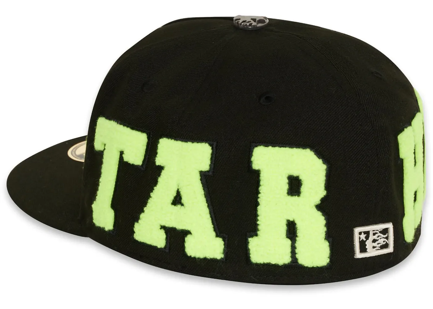 Hellstar OG Patch Fitted Hat "Black/Neon Green"