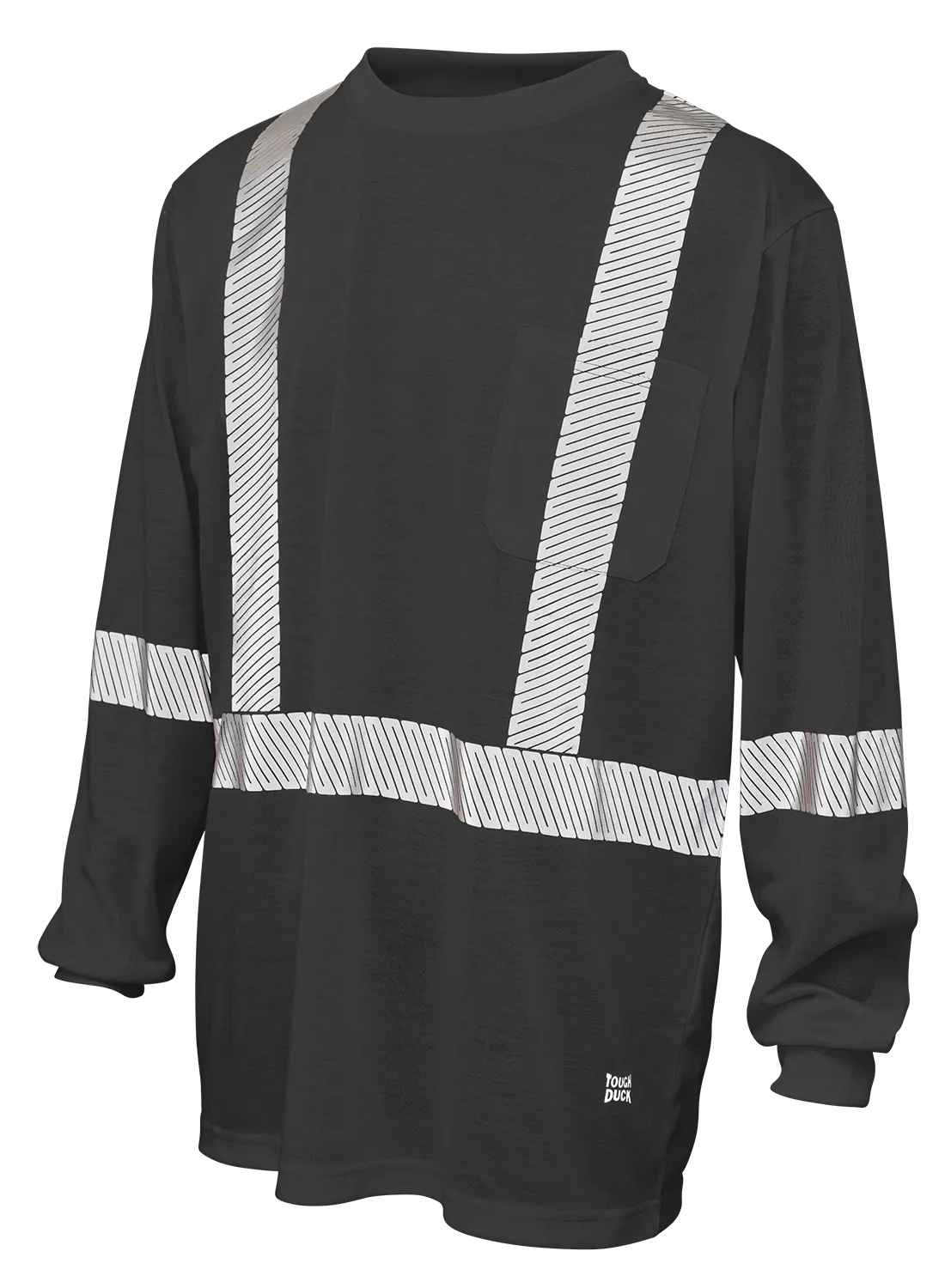Hi-Vis Polyester Jersey Long Sleeve Safety T-Shirt By Tough Duck - Style ST221