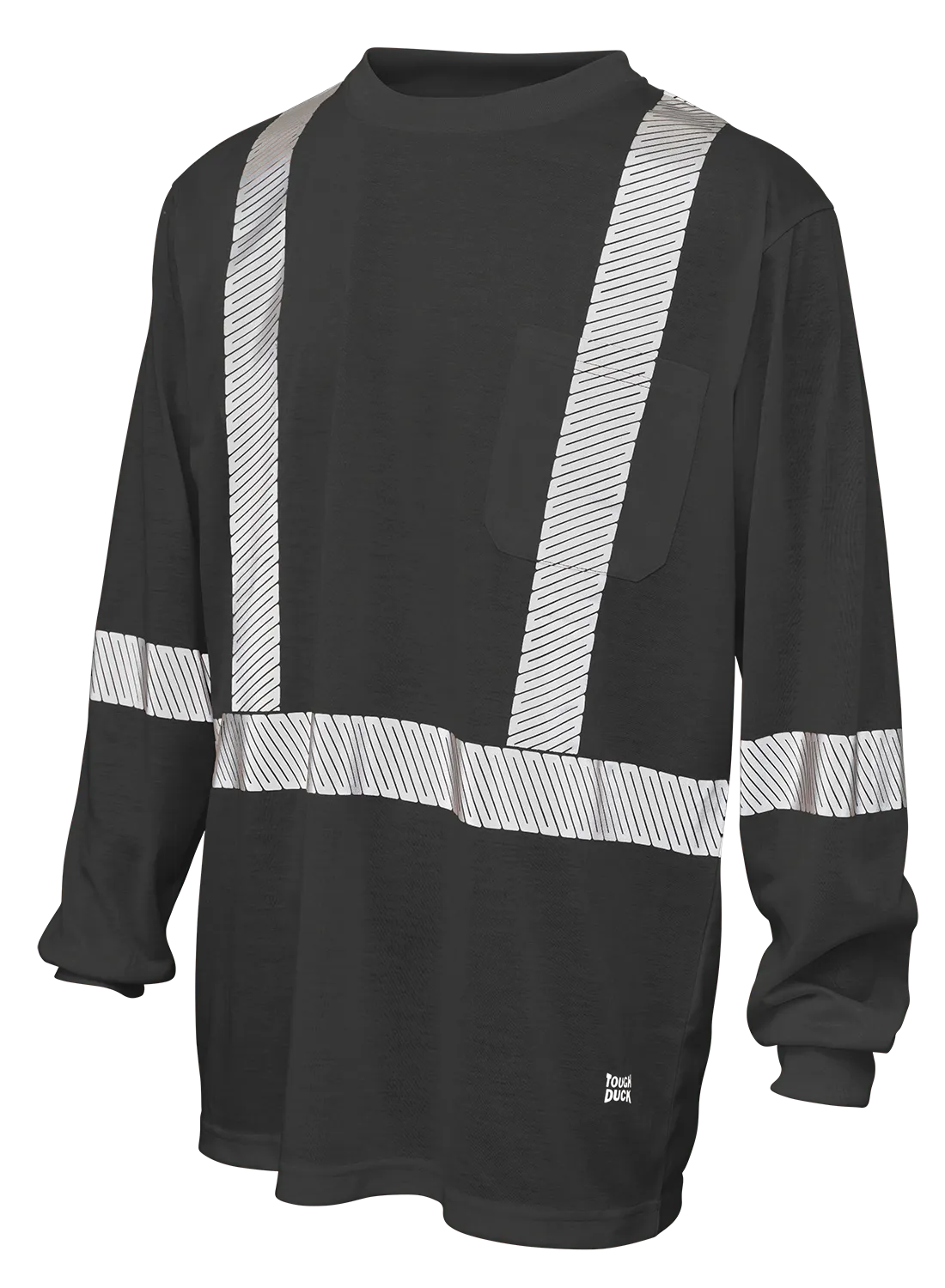Hi-Vis Polyester Jersey Long Sleeve Safety T-Shirt By Tough Duck - Style ST221
