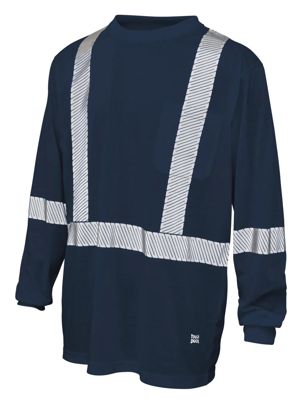 Hi-Vis Polyester Jersey Long Sleeve Safety T-Shirt By Tough Duck - Style ST221