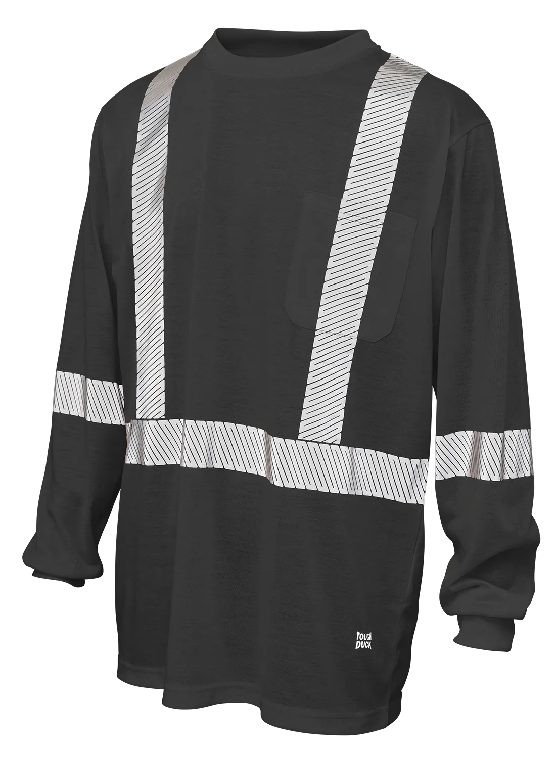 Hi-Vis Polyester Jersey Long Sleeve Safety T-Shirt By Tough Duck - Style ST221