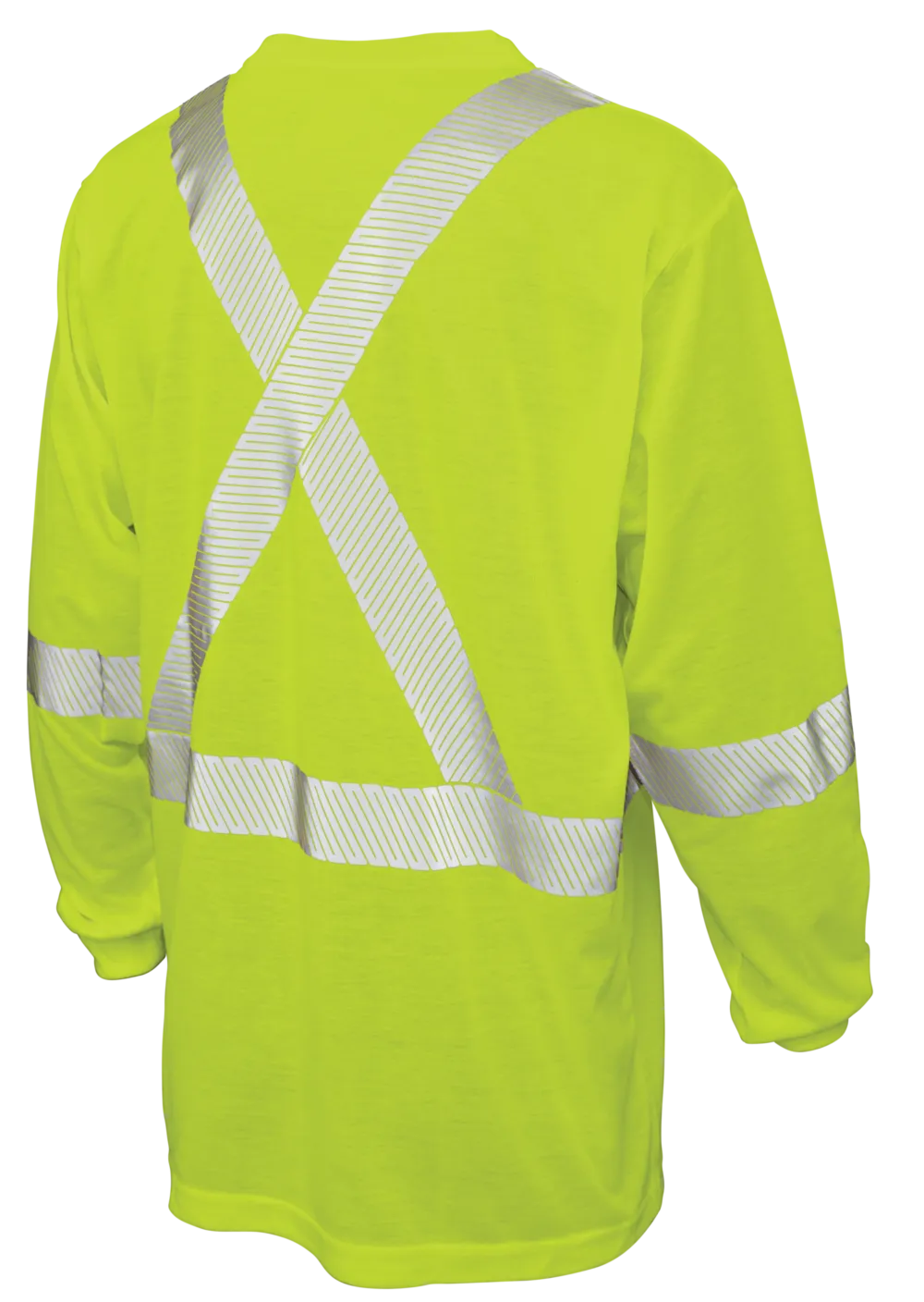 Hi-Vis Polyester Jersey Long Sleeve Safety T-Shirt By Tough Duck - Style ST221