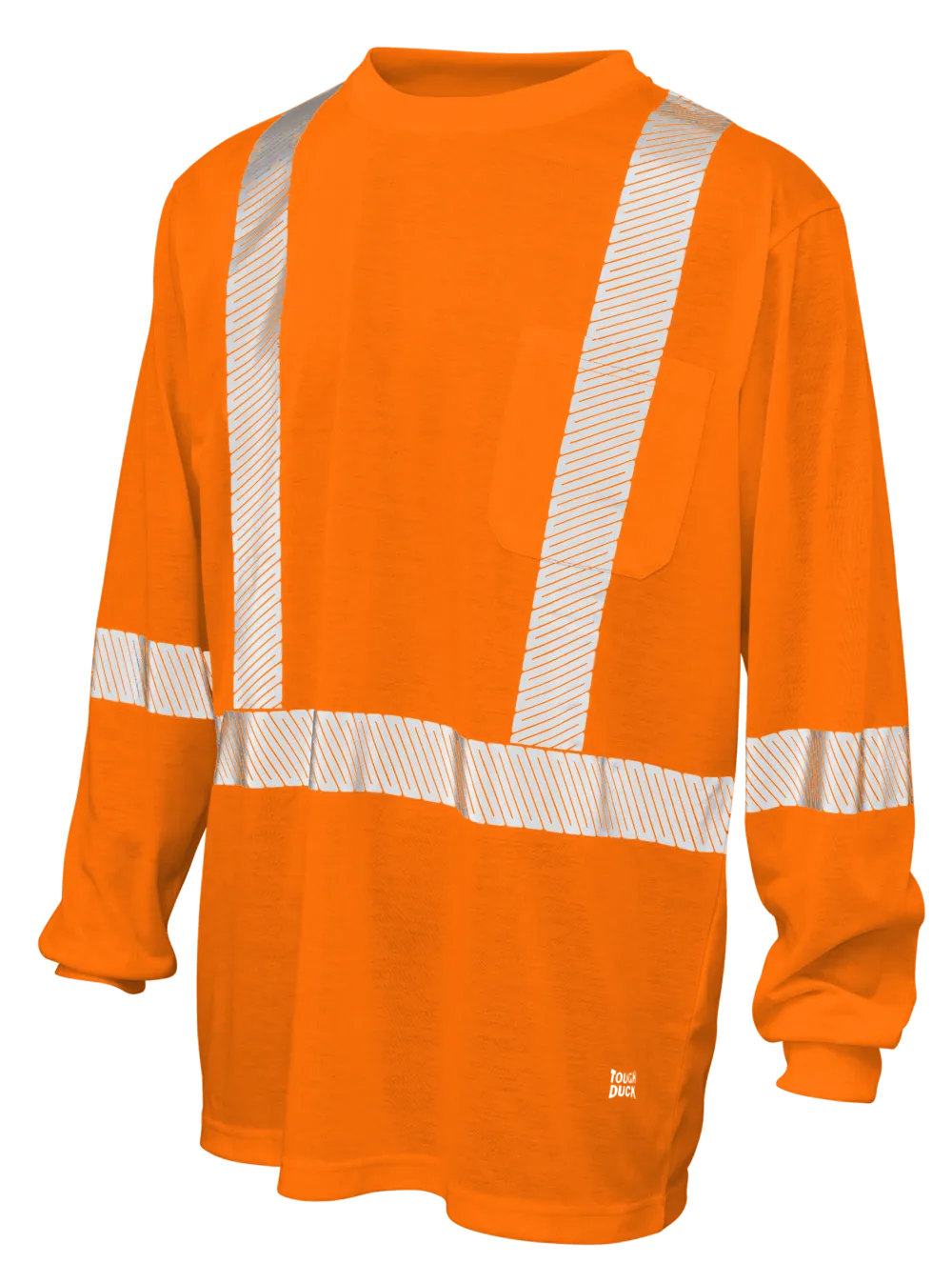 Hi-Vis Polyester Jersey Long Sleeve Safety T-Shirt By Tough Duck - Style ST221