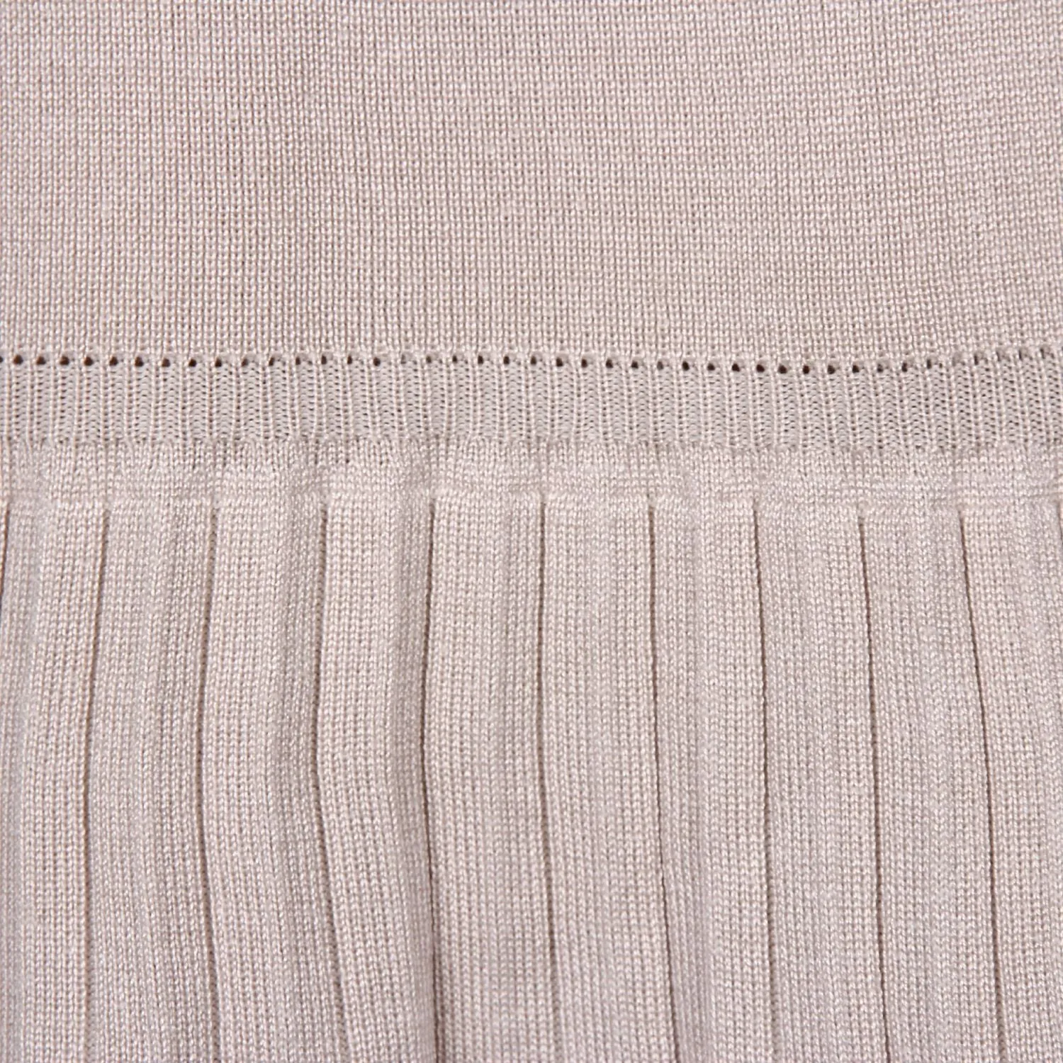 High-collared Ruffled Knit Pleated Sweater Mini Dresses
