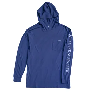 Hoodie Tee: Patriot Blue