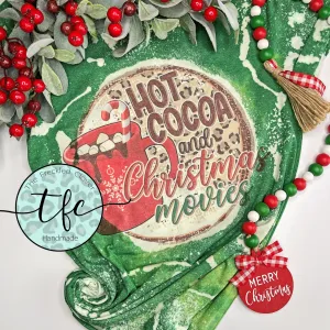 {Hot Cocoa   Christmas Movies} distressed tee