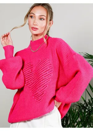 Hot Pink Love Sweater