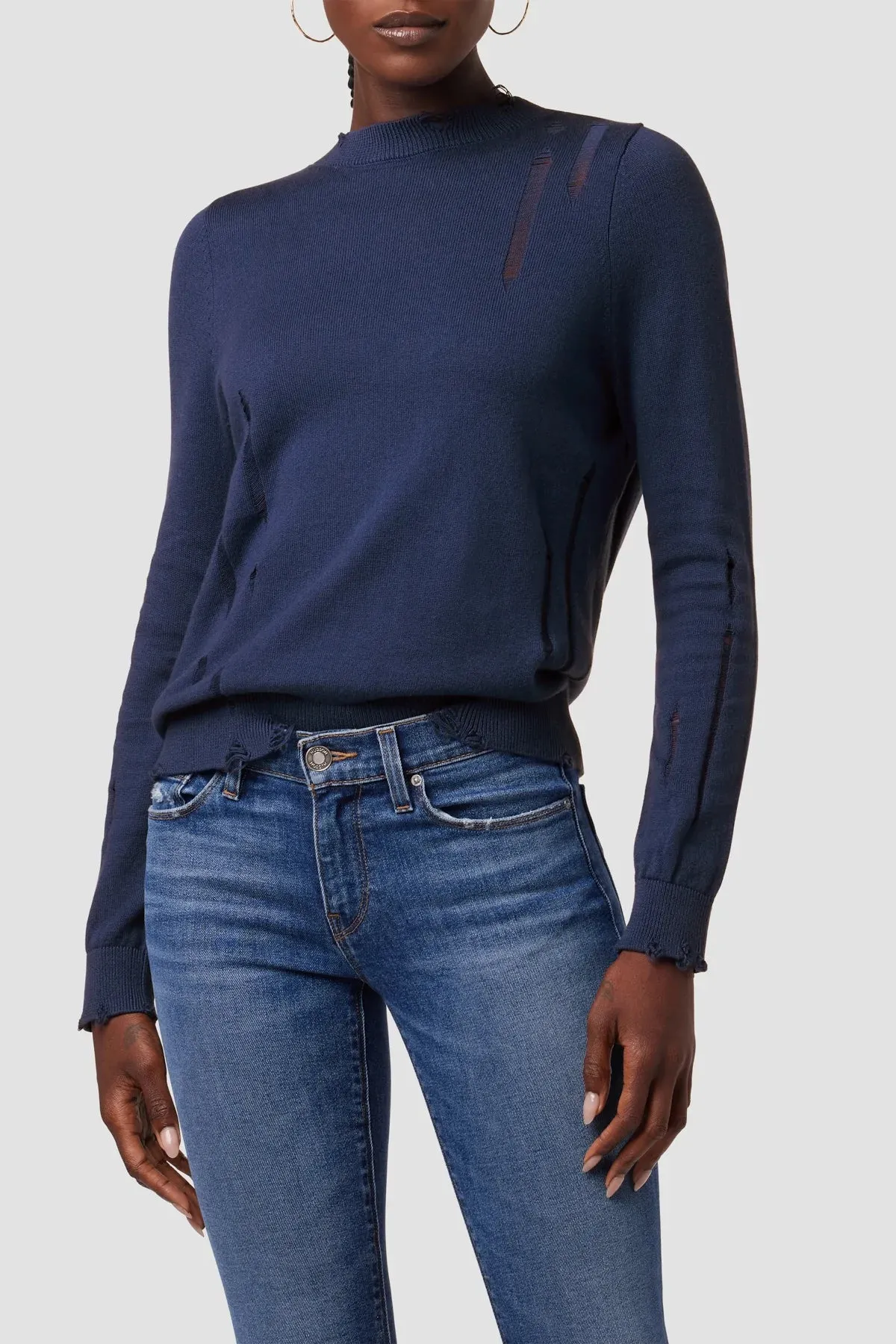 Hudson - Long Sleeve Twist Back Sweater