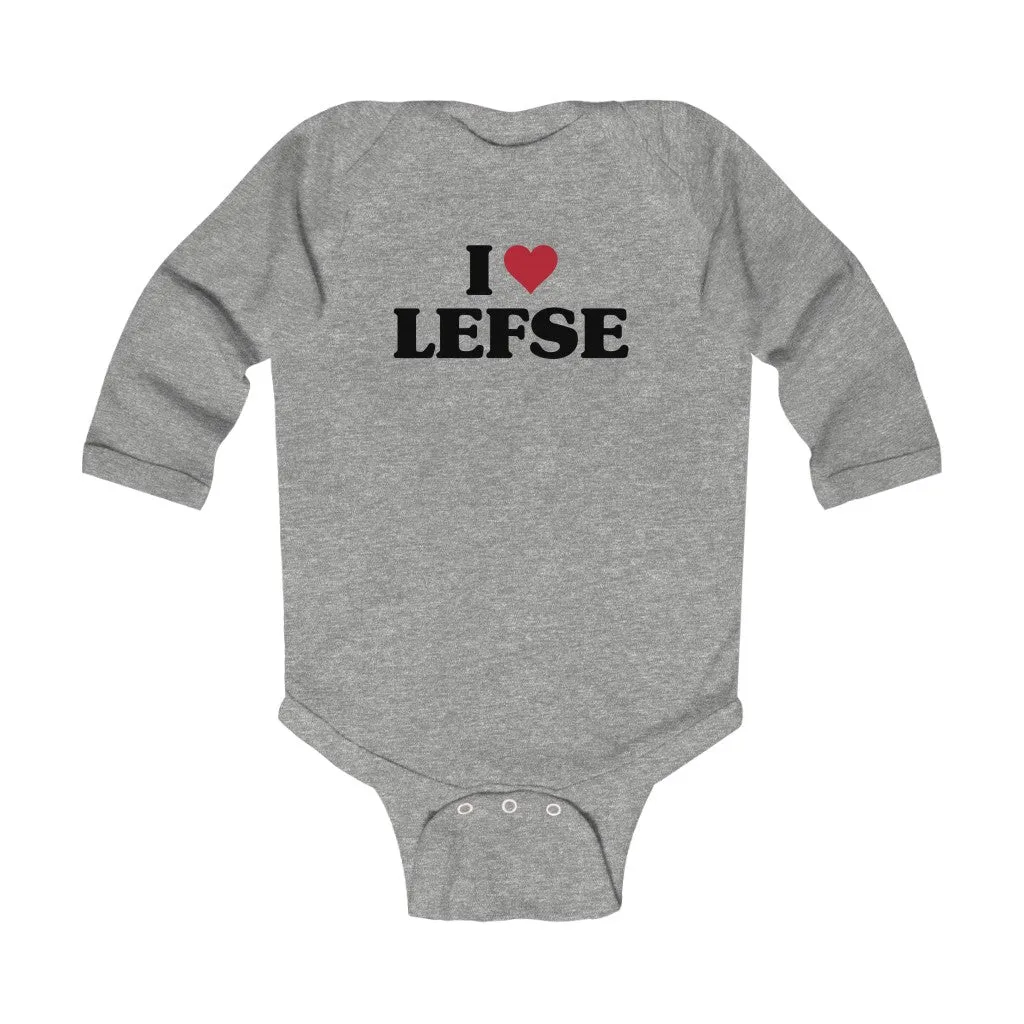I Love Lefse Long Sleeve Bodysuit