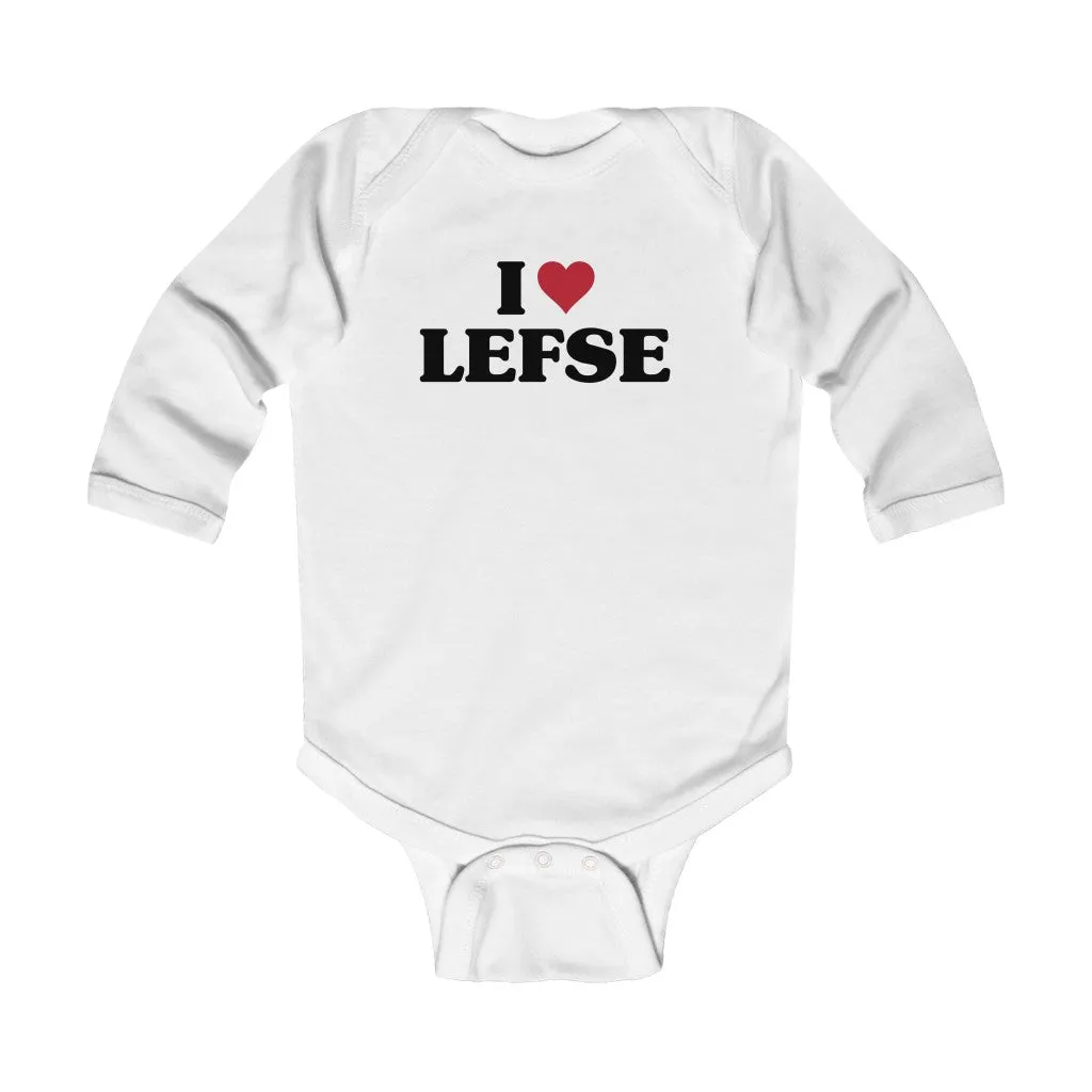 I Love Lefse Long Sleeve Bodysuit