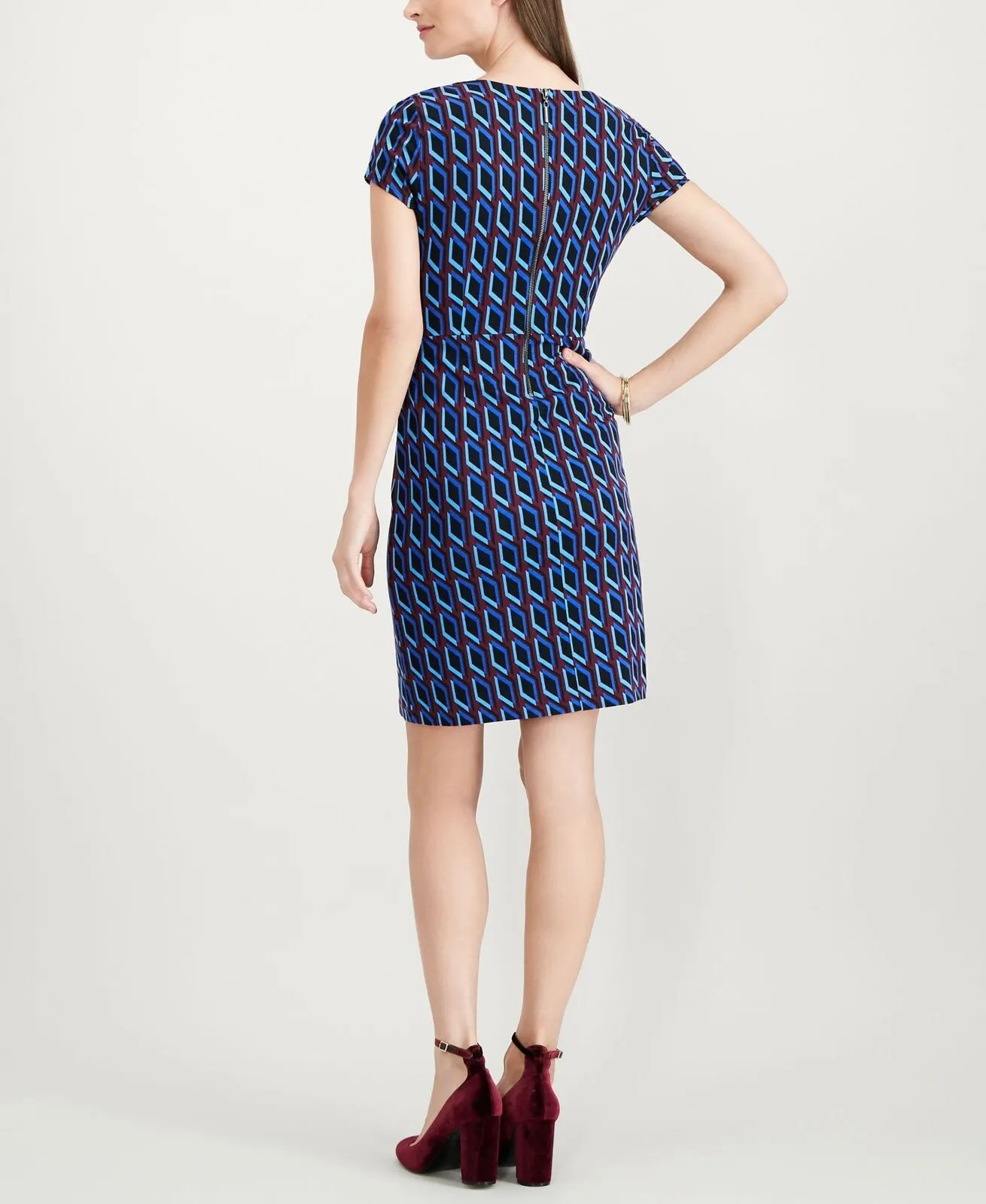 INC International Concepts Women's Fitted Print Sheath Dress