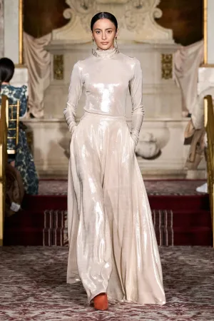 Iridescent Champagne Long Sleeve Top