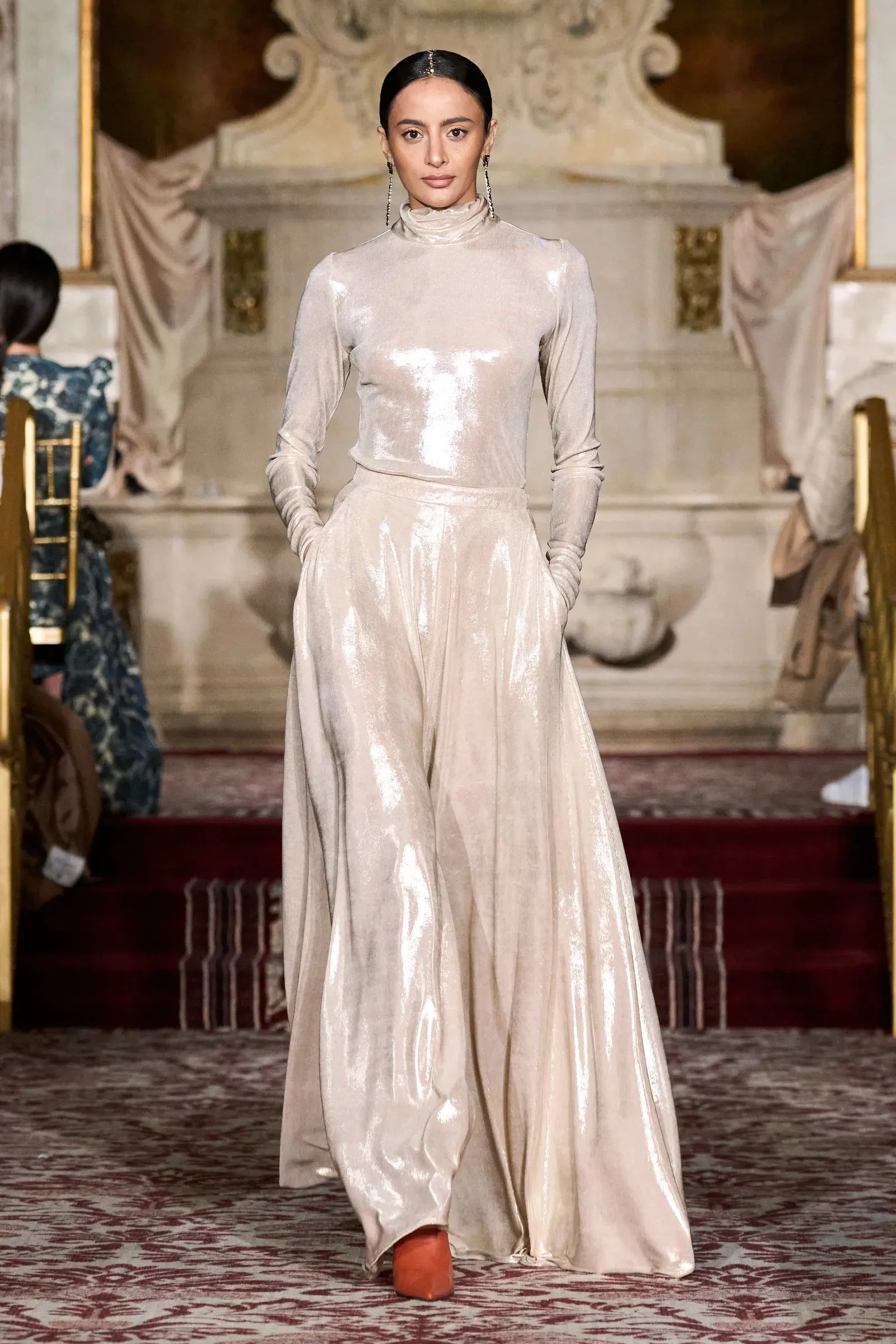 Iridescent Champagne Long Sleeve Top