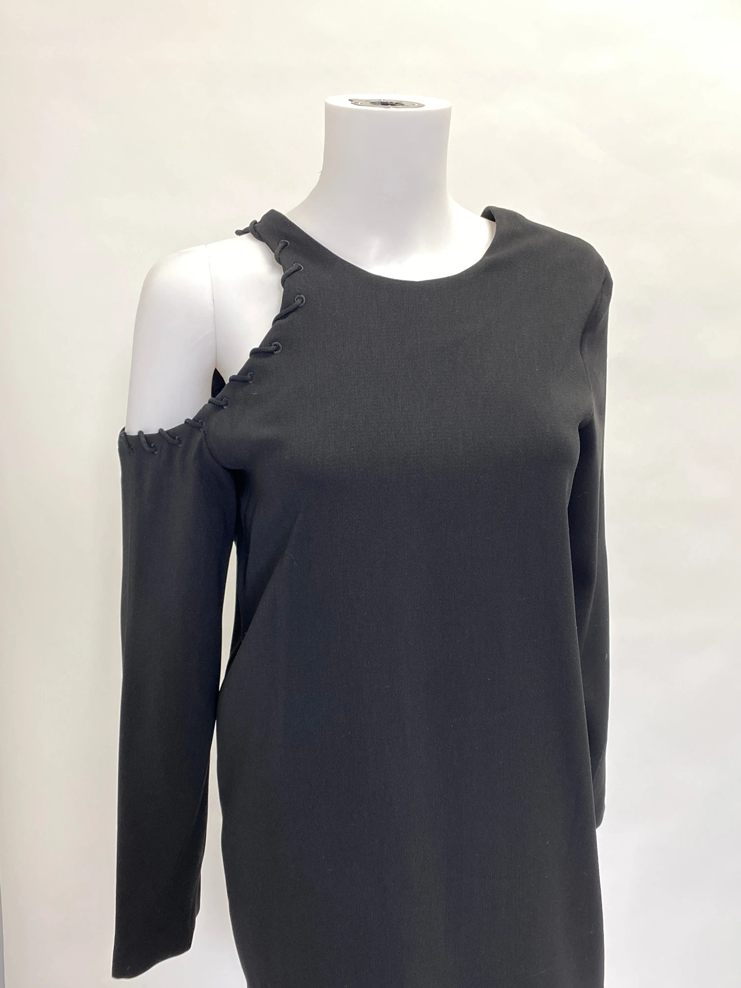 Iro Breen Cold-Shoulder Long-Sleeve Crepe Dress