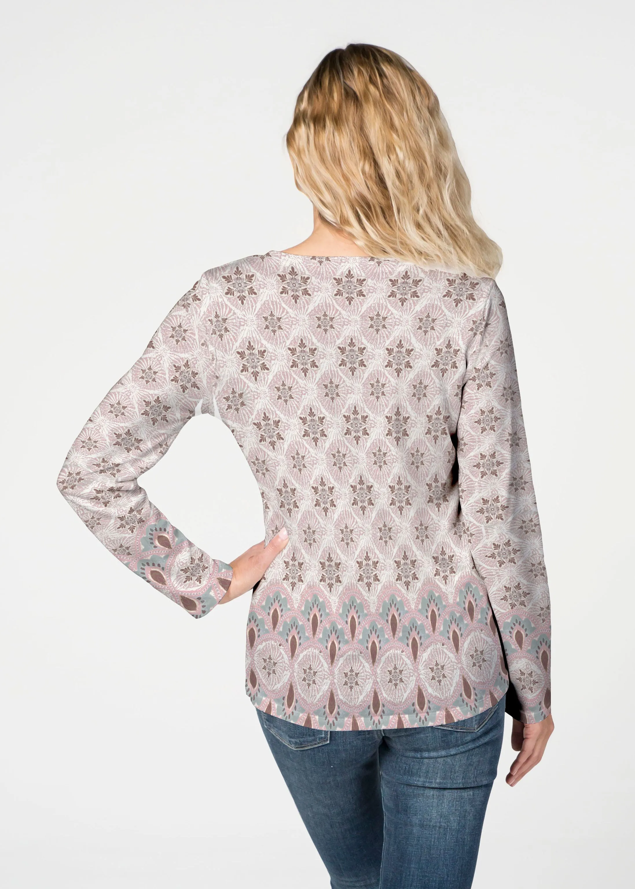 Izzy Grey (19200) ~ French Terry V-neck Top