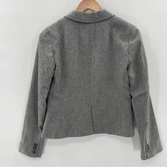 J. Crew 100% Wool Tweed Herringbone Wool Lined Single Breasted Blazer Size 2