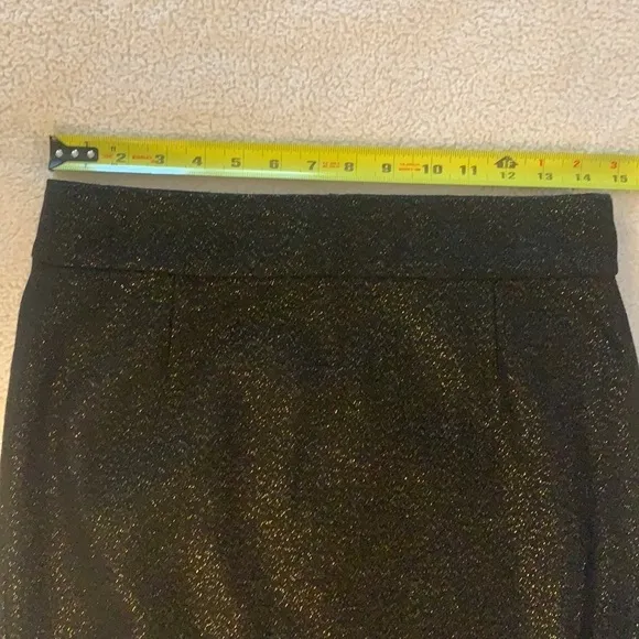 J. Crew Pencil Skirt Black Gold Wool Cashmere NWT Size 4