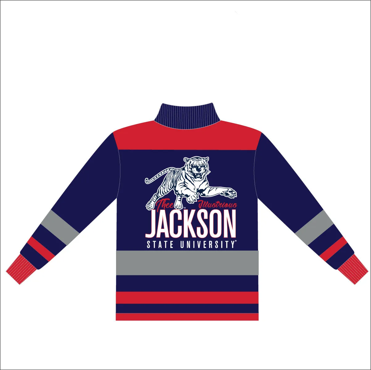Jackson St. |JSU Cardigan Navy/ Red