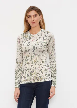 Jazzy Spots (8055) ~ Butterknit Long Sleeve Crew Top