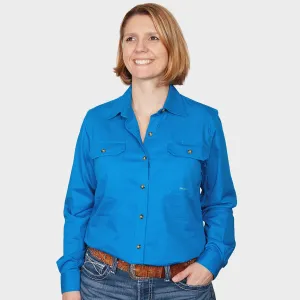 JCA Jahna Ladies Workshirt Blue Jewell
