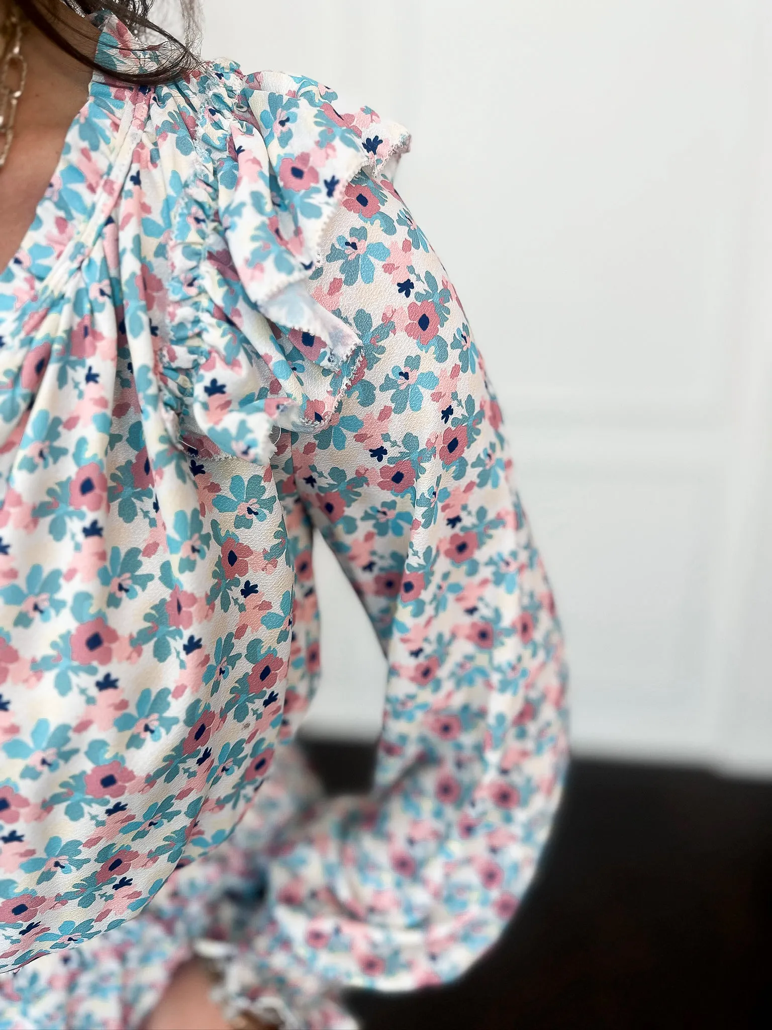 JFind Peace Floral Long Sleeve Dress