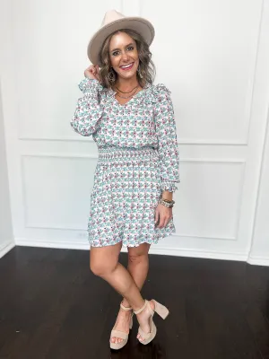 JFind Peace Floral Long Sleeve Dress