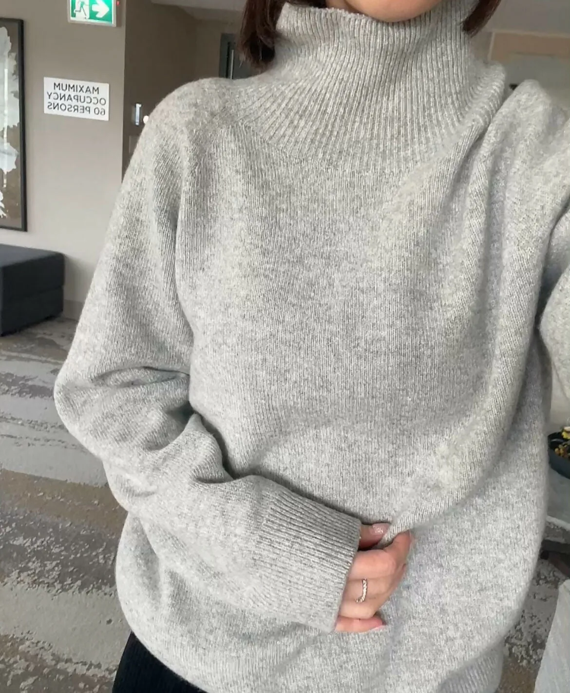 [Joslin]CASHMERE MOCK-NECK SWEATER