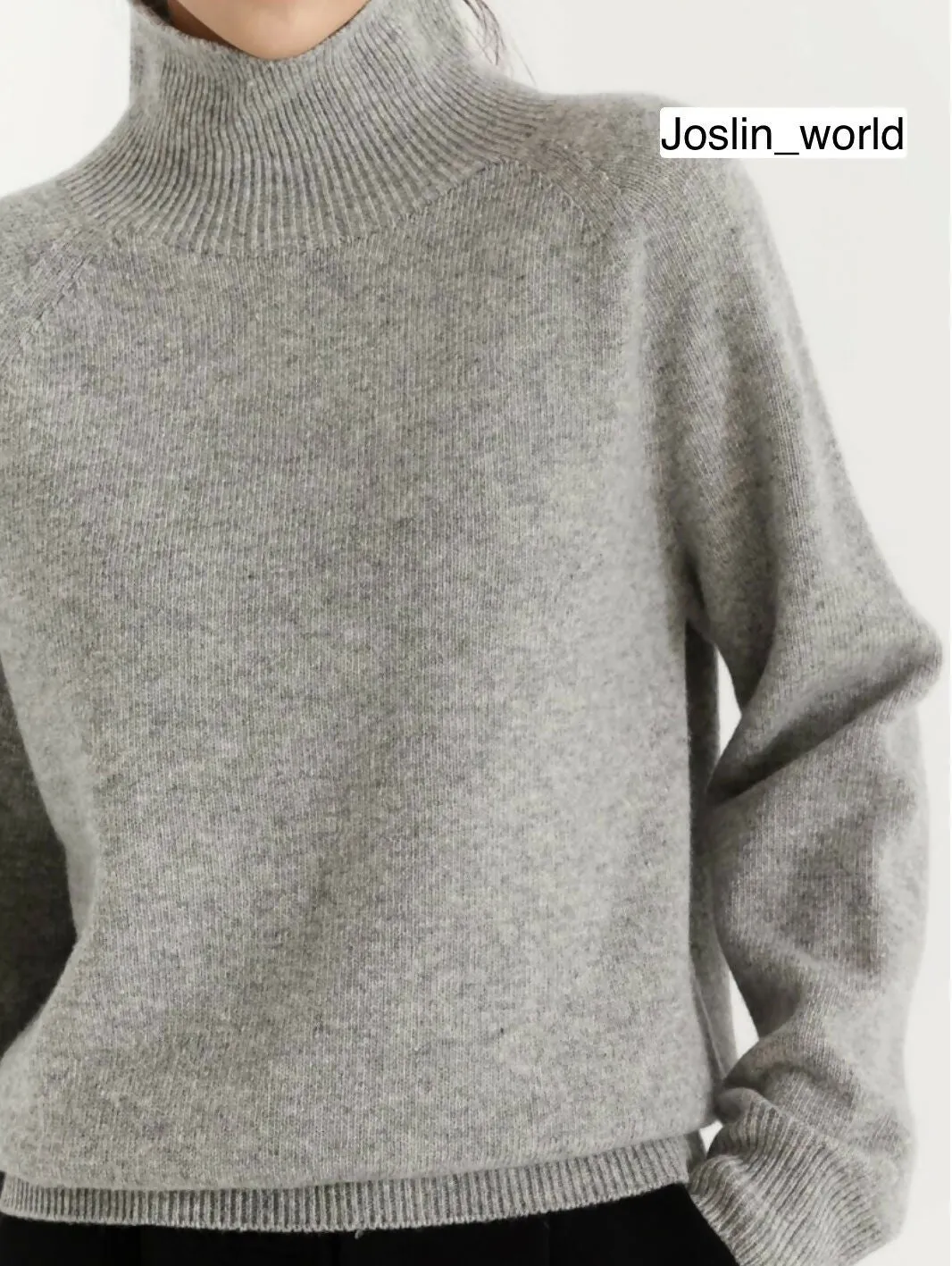 [Joslin]CASHMERE MOCK-NECK SWEATER