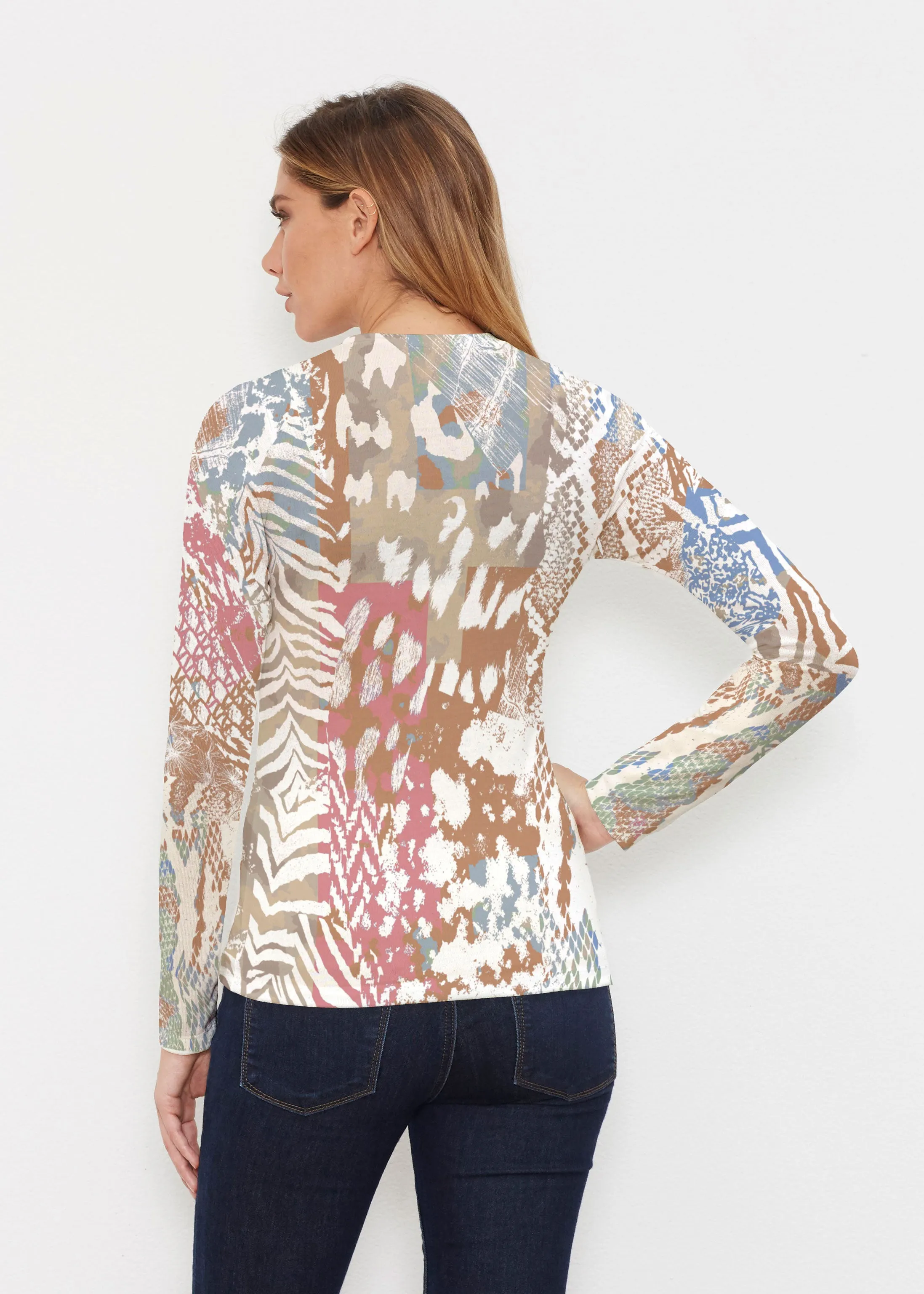 Jungle Warrior (7849) ~ Butterknit Long Sleeve V-Neck Top