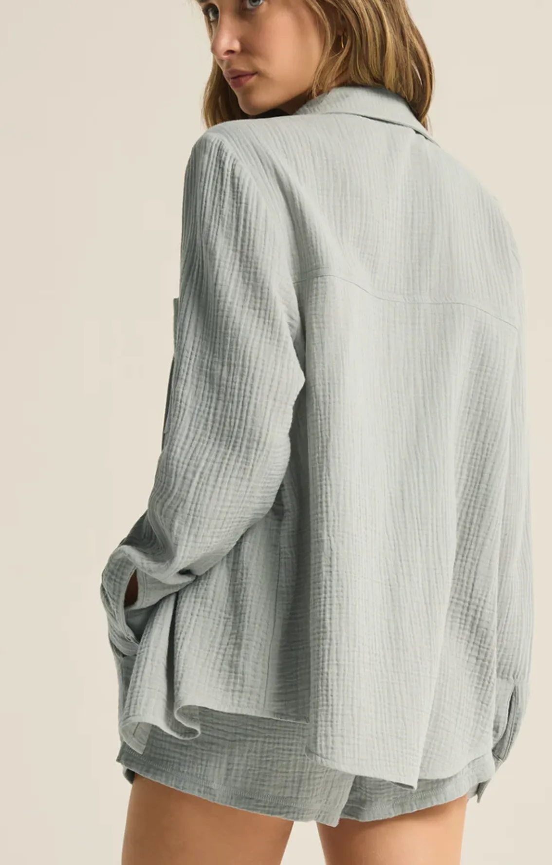 Kaili Button Up Gauze Top