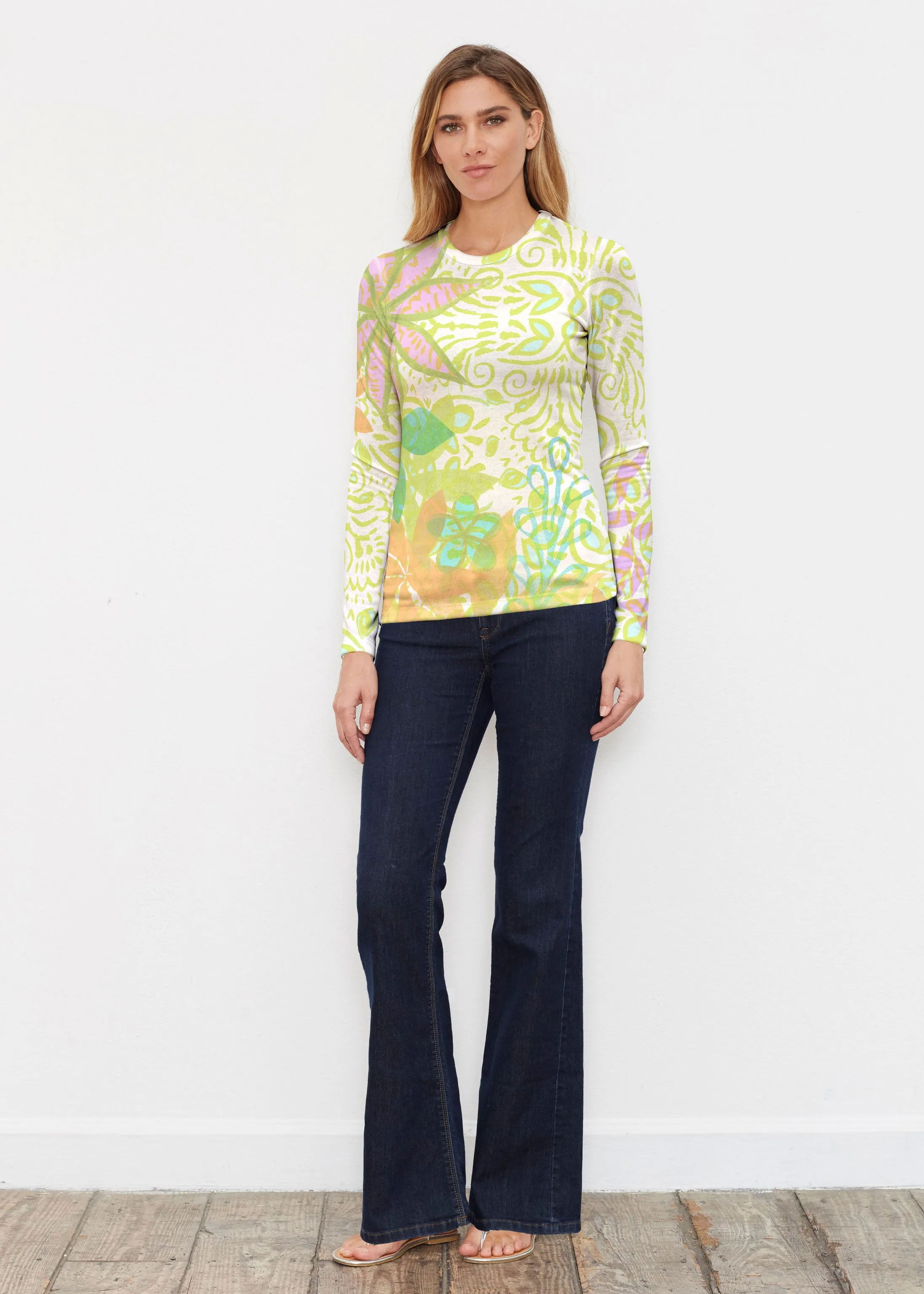 Kauai Lime (2301) ~ Butterknit Long Sleeve Crew Top