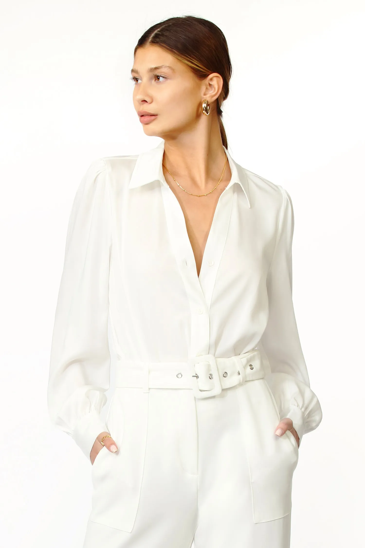 Kiara Button Up Shirt Bodysuit