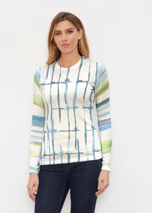 Knotted Stripe (7853) ~ Butterknit Long Sleeve Crew Top