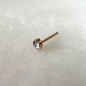 Labradorite Stud in 14k gold