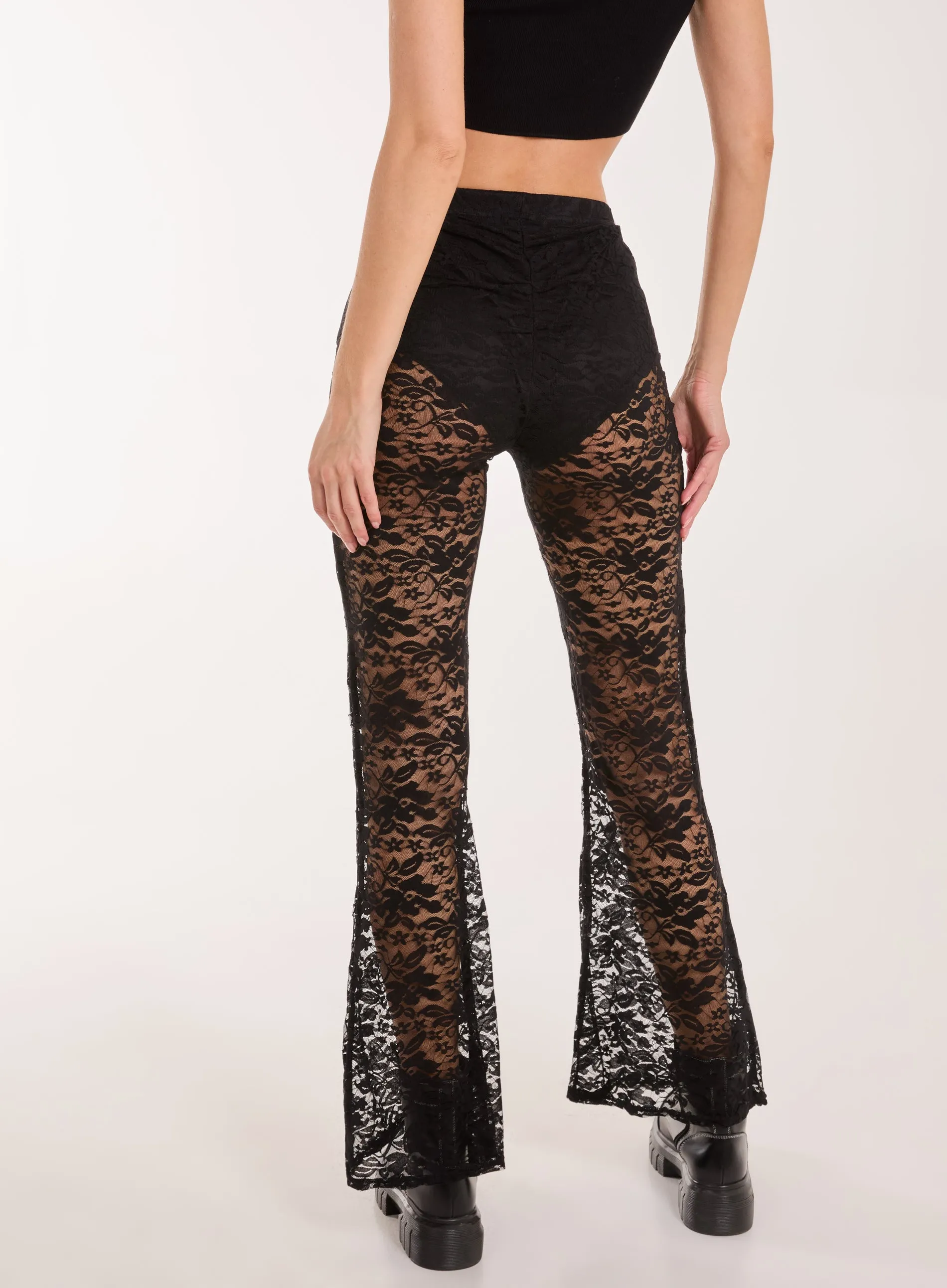 Lace Flared Trousers
